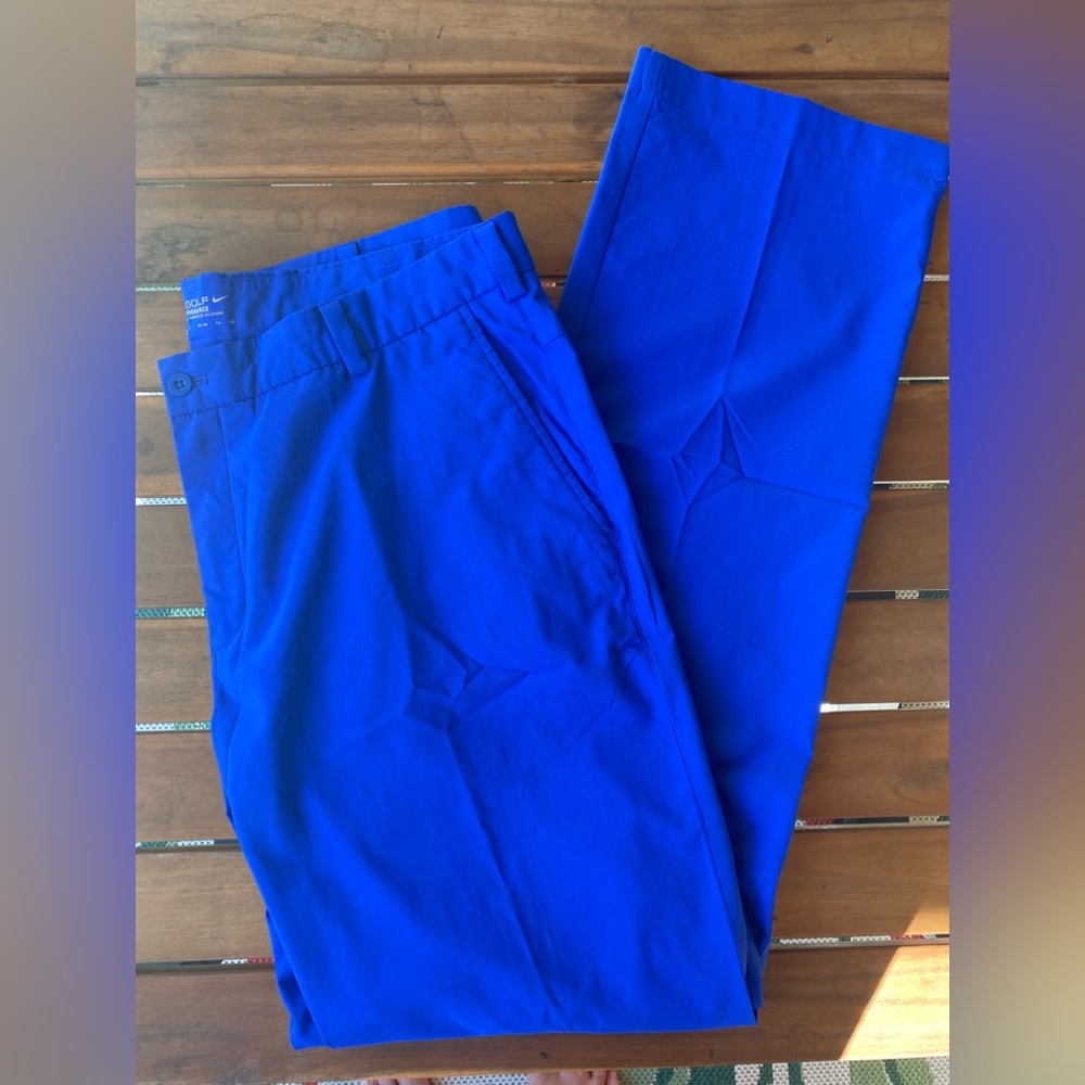 NIKE GOLF Tour Performance Dri Fit Cobalt Blue Pants W 38 x 36 Men's